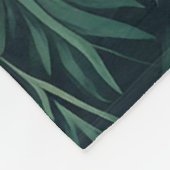 Dark Emerald Green Floral Fleecedecke (Ecke)