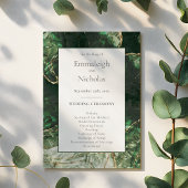Dark Emerald Green Gemstone Wedding Programs