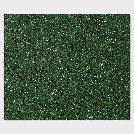 Dark Emerald Green Glitzer Geschenkpapier (Flach)