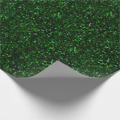 Dark Emerald Green Glitzer Geschenkpapier (Ecke)