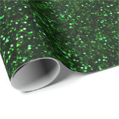 Dark Emerald Green Glitzer Geschenkpapier (Rolleneckpunkt)