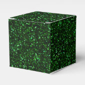 Dark Emerald Green Glitzer Geschenkschachtel (Vorderseite)