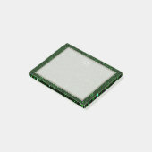 Dark Emerald Green Glitzer Post-it Klebezettel (angewinkelt)