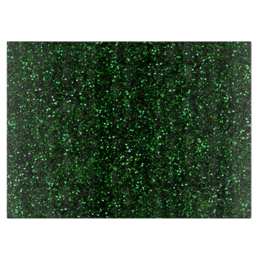Dark Emerald Green Glitzer Schneidebrett (Vorderseite)