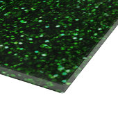 Dark Emerald Green Glitzer Schneidebrett (Ecke)