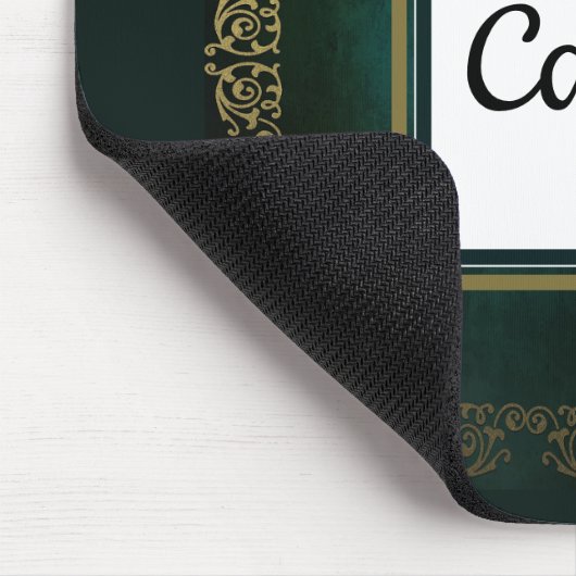 Dark Emerald Green Vintag Mousepad (Ecke)