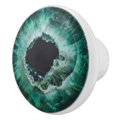 Dark Emerald Natural Gem Muster Keramikknauf (Rechts)