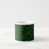 Dark Emerald Spring Green Glitzer Espressotasse (Vorderseite)