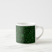 Dark Emerald Spring Green Glitzer Espressotasse (Rechts)