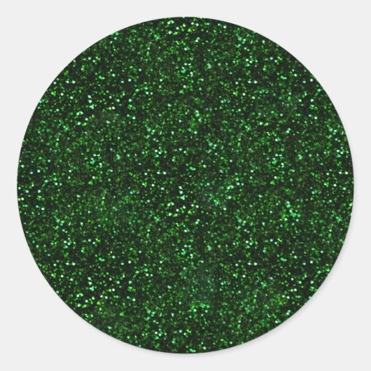 Dark Emerald Spring Green Glitzer Runder Aufkleber (Vorderseite)