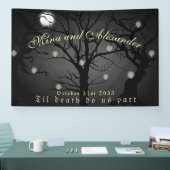 Dark Enchanted Forest Goth Halloween Hochzeit Banner (Messe)