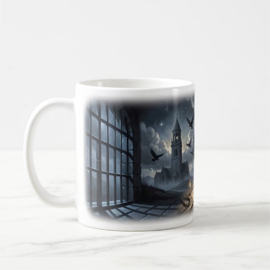Dark Escape und Heilige Stille Tasse (Links)