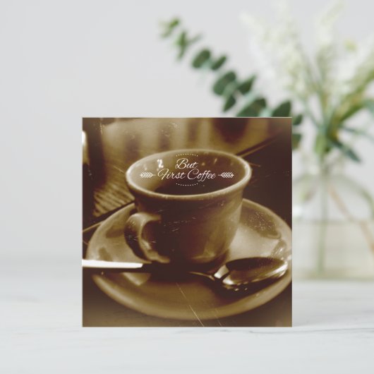 Dark Espresso - Grunge Kaffee Zitat (Stehend Vorderseite)