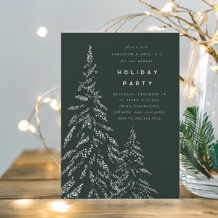 Dark Evergreen Business oder Corporate Holiday Par Einladung