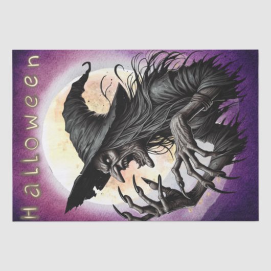Dark Evil Hexe Seidenpapier (Vorderseite)