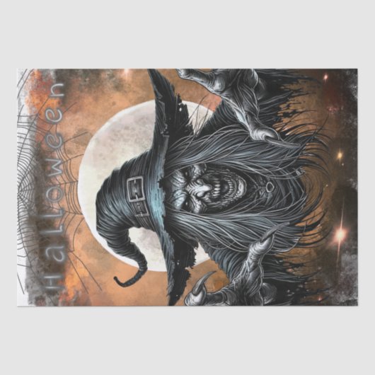 Dark Evil Hexe Seidenpapier (Vorderseite)