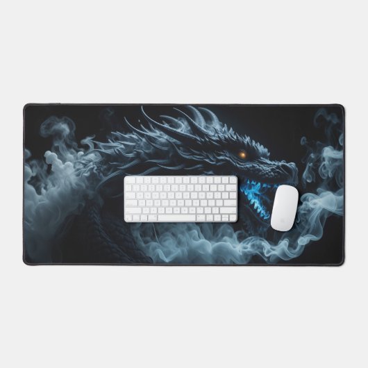 Dark Evil Smoky Dragon Schreibtischunterlage (Tastatur & Maus)