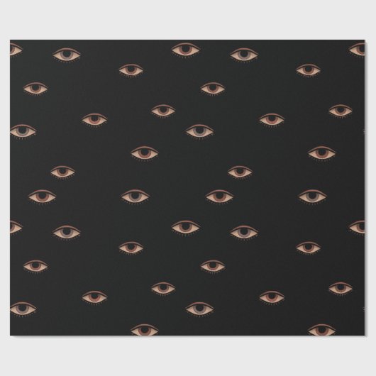Dark Eye Pattern Wrapping Paper Geschenkpapier (Flach)