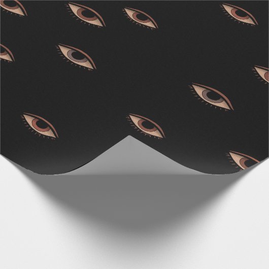 Dark Eye Pattern Wrapping Paper Geschenkpapier (Ecke)