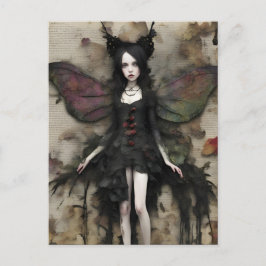 Dark Fairy Collage Postkarte