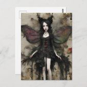 Dark Fairy Collage Postkarte (Vorne/Hinten)