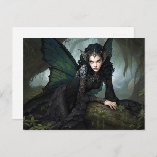 Dark Fairy Fantasy Art Postkarte (Vorne/Hinten)