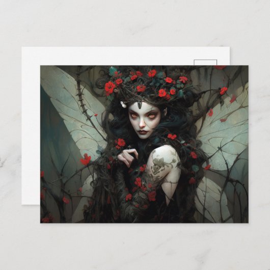 Dark Fairy Fantasy Art Postkarte (Vorne/Hinten)