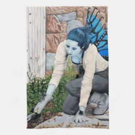 Dark Fairy Garden Fantasy Kunst, Dichtung und Musi Geschirrtuch