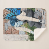 Dark Fairy Garden Gardener Fantasy Fantastische Be Sherpadecke (Vorderseite (Horizontal))