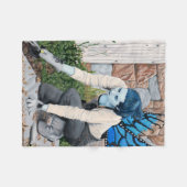 Dark Fairy Gardener Fantasy Art Fleece Blanket (Vorderseite (Horizontal))
