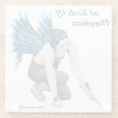 Dark Fairy Gardener Fantasy Art Glass Untersetzer (Rückseite)