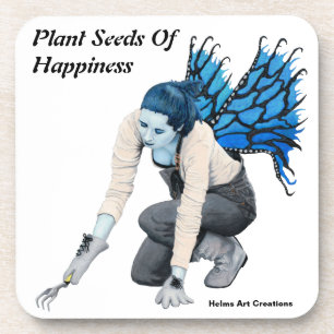 Dark Fairy Gardener Fantasy Art Plastik Untersetze Getränkeuntersetzer
