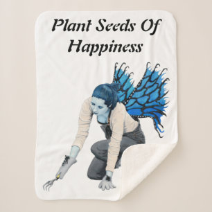 Dark Fairy Gardener Fantasy Art Sherpa Blanket Sherpadecke