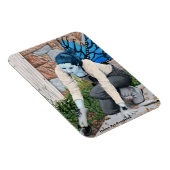 Dark Fairy Gardener Fantasy Foto Magnet (Rechte Seite)