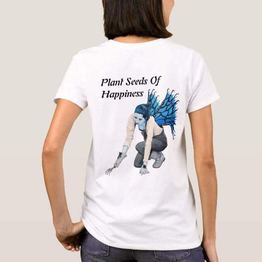 Dark Fairy Gardener Garening Fantasy Art Shirt (Rückseite)