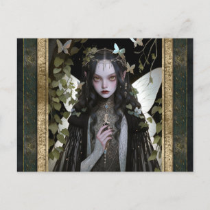 Dark Fairy Girl Goth Gothic Fantasy Art Postkarte