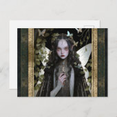 Dark Fairy Girl Goth Gothic Fantasy Art Postkarte (Vorne/Hinten)