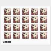 Dark Fairy Tale Character 13 Quadratischer Aufkleber (Blatt)