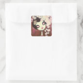 Dark Fairy Tale Character 13 Quadratischer Aufkleber (Tasche)