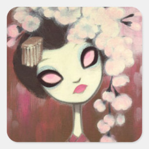 Dark Fairy Tale Character 13 Quadratischer Aufkleber