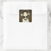 Dark Fairy Tale Character 1 Quadratischer Aufkleber (Tasche)