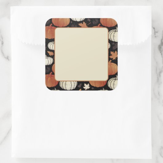 Dark Fall Pumpkins Halloween Label Sticker (Tasche)