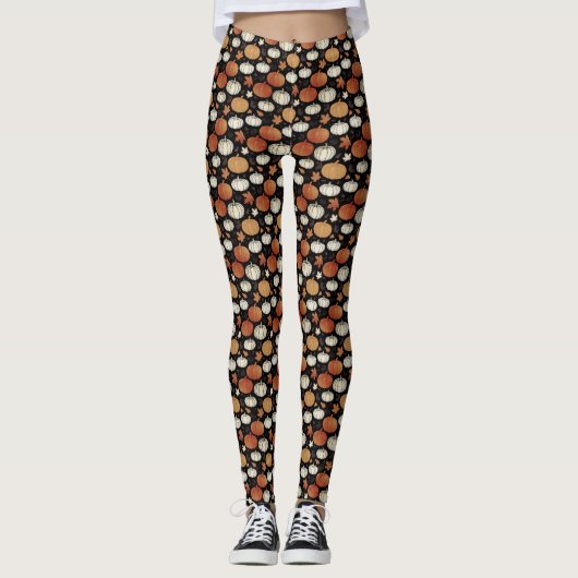 Dark Fall Pumpkins Leggings (Vorderseite)