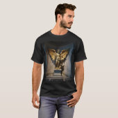 Dark Fallen Angel Statue\Gothic Cathedral T-Shir T-Shirt (Vorne ganz)