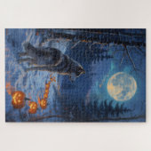 Dark-Fantasy-Alaskan-Malamute-Halloween-Kunstwerk Puzzle (Horizontal)