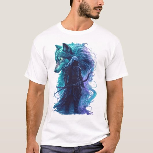 Dark Fantasy Bogenschütze - Elite T-Shirt mit Kapu (Vorderseite)