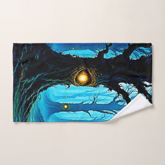Dark Fantasy Eyeball Forest Design Badhandtuch Set (Handtuch)