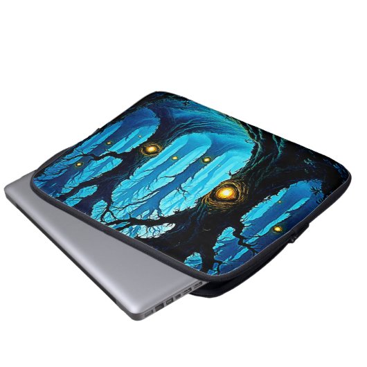 Dark Fantasy Eyeball Forest Design Laptopschutzhülle (Vorne Knopf)