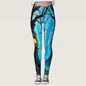 Dark Fantasy Eyeball Forest Design Leggings (Vorderseite)