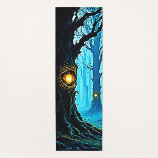 Dark Fantasy Eyeball Forest Design Yogamatte (Vorderseite)